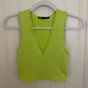 Zara Lime Green Crop Top